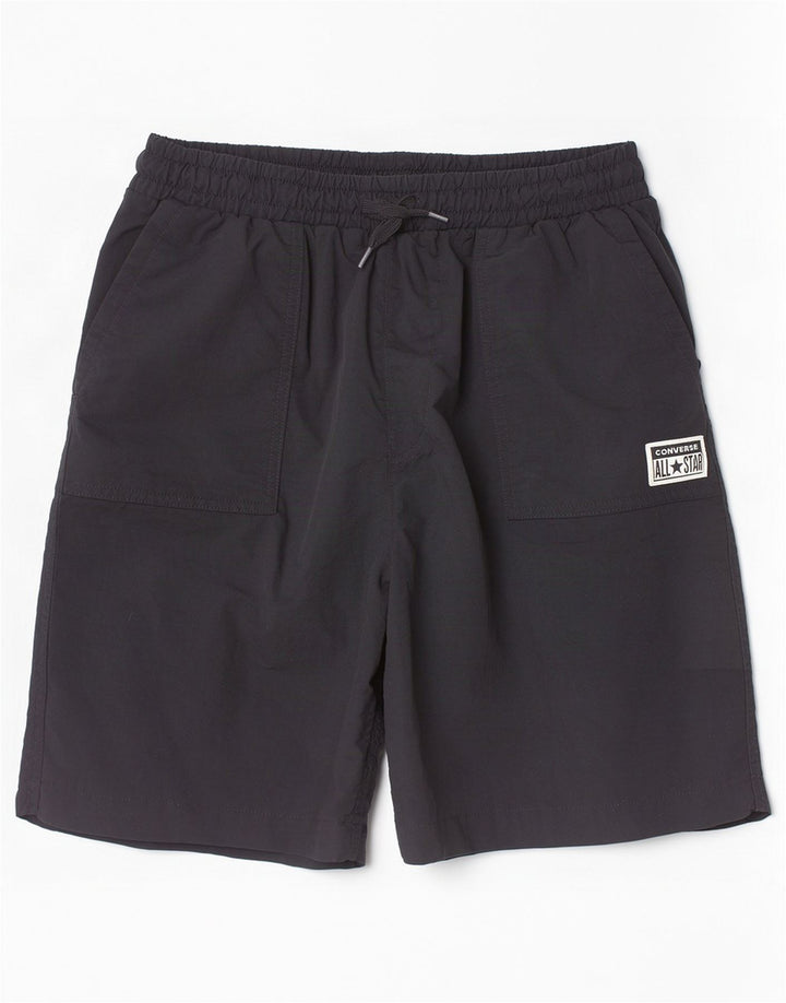 Shorts esportivos Converse Boys 13-14 anos XL preto poliéster