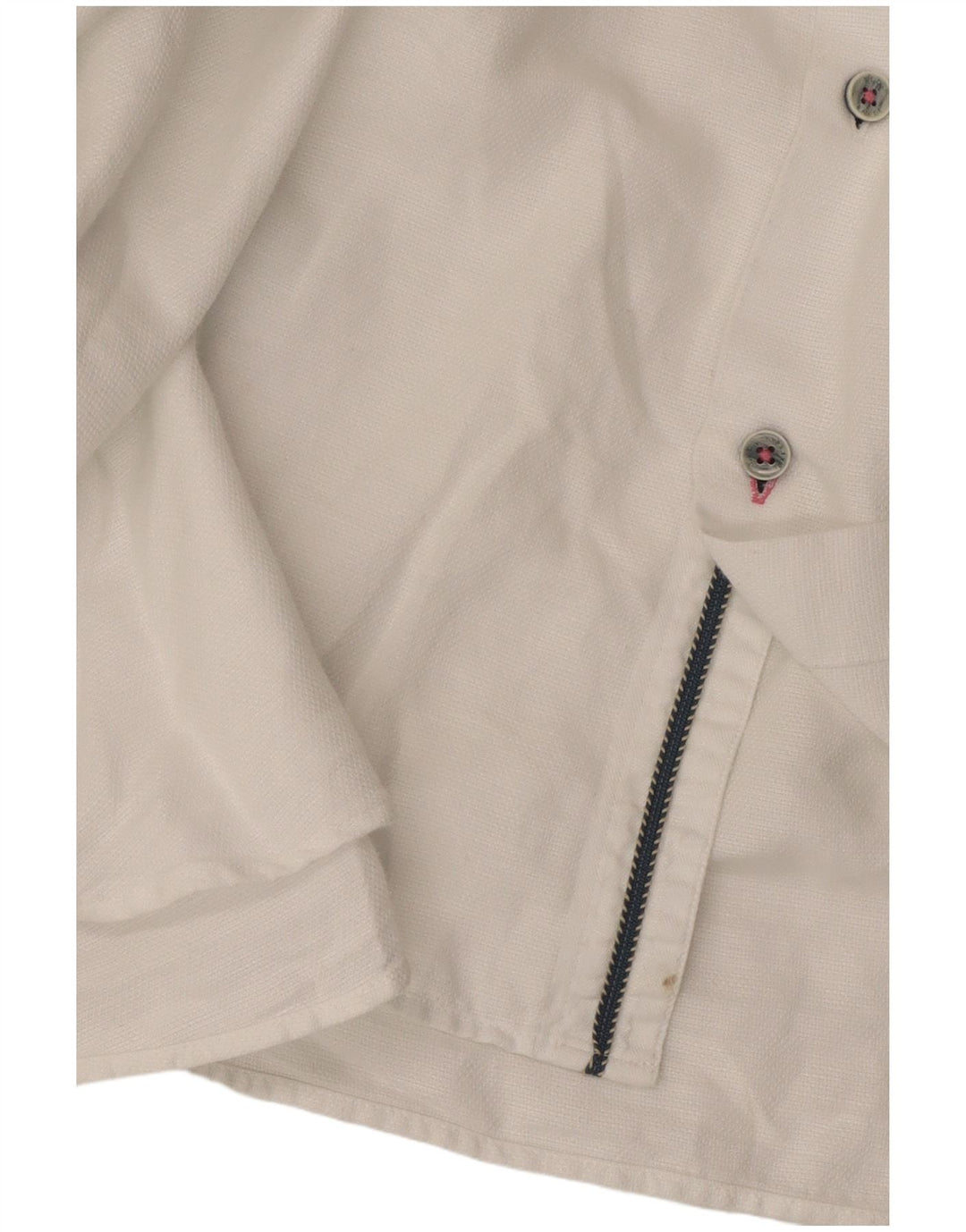 Camisa masculina de manga curta Ted Baker tamanho 5 XL algodão branco