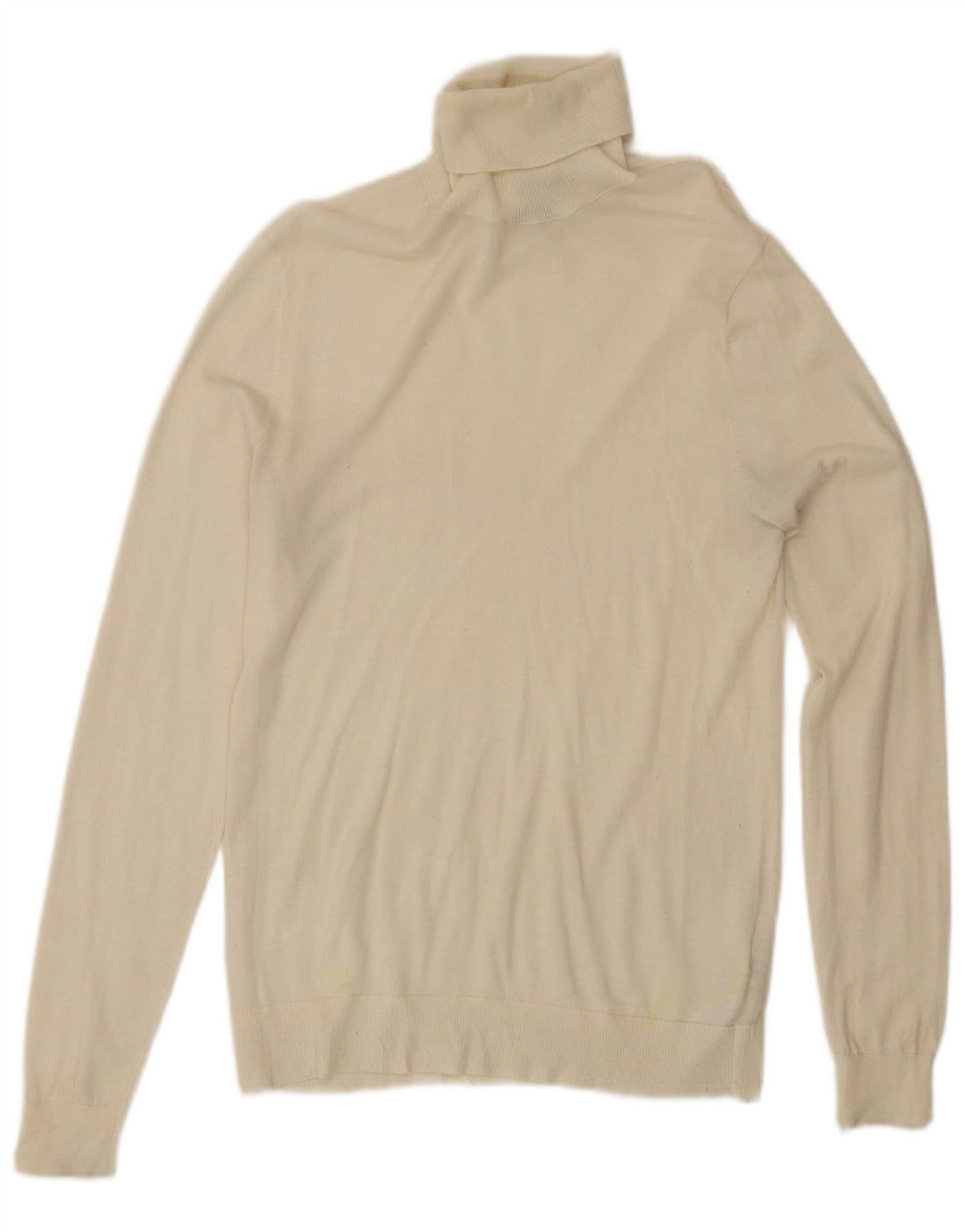 Suéter feminino MASSIMO DUTTI com gola redonda Reino Unido 12 médio branco