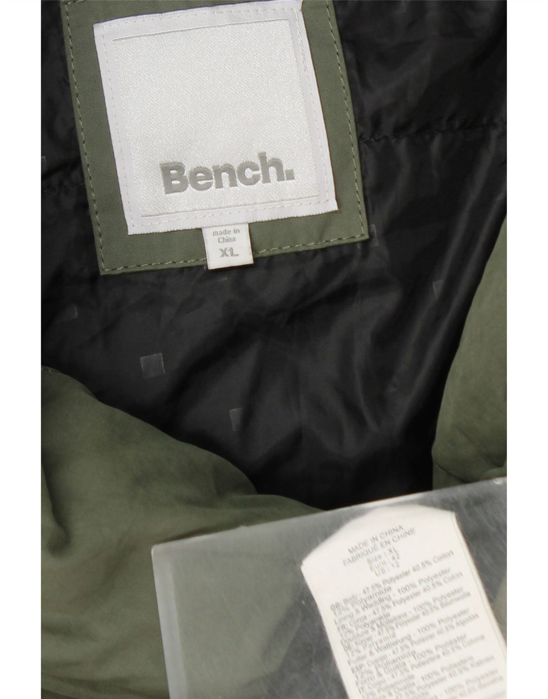 Jaqueta acolchoada feminina BENCH UK 18 XL poliéster verde