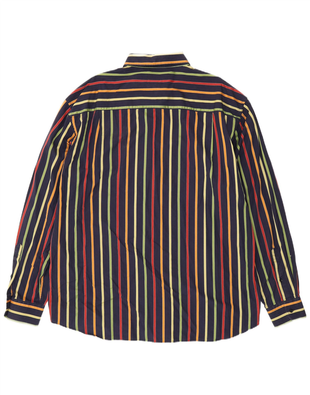 Camisa masculina de iate PAUL & SHARK tamanho 46 2XL listrada azul marinho