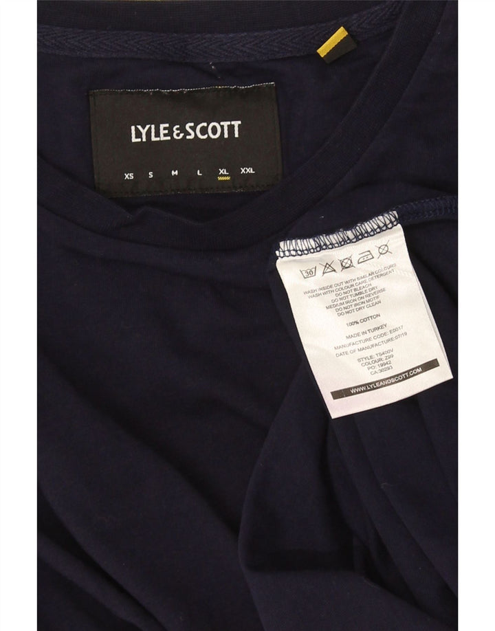 Camiseta masculina Lyle & Scott Top XL algodão azul marinho