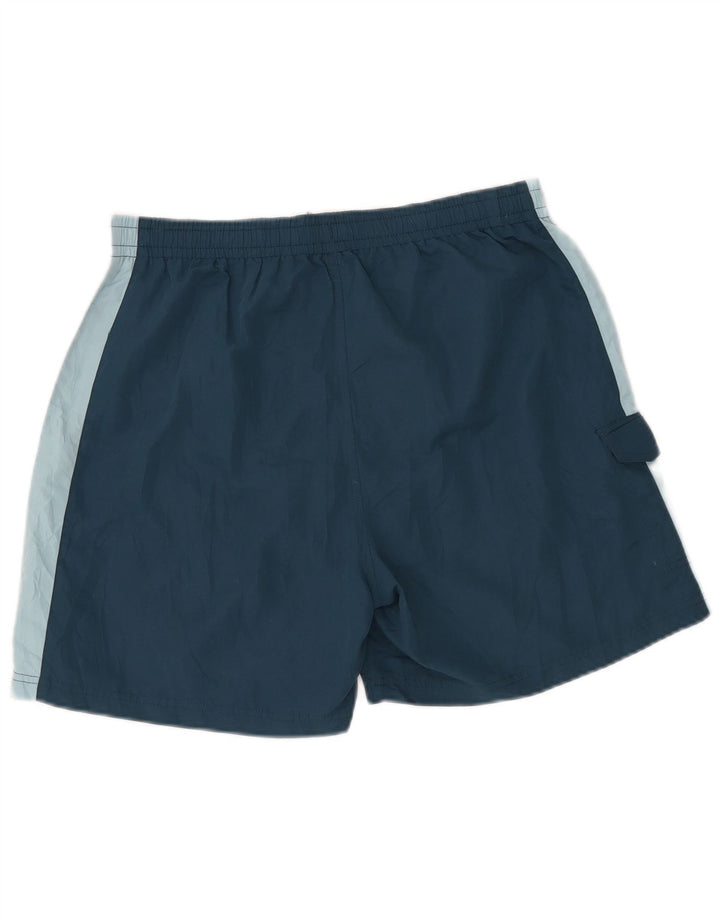 Shorts de natação masculino FILA grande poliéster colorblock azul marinho
