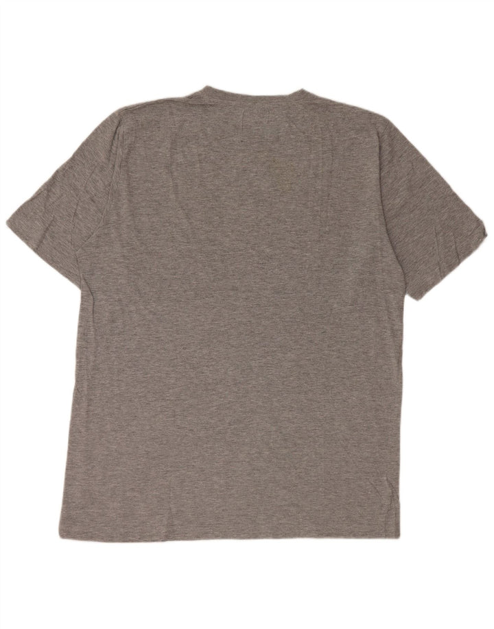 Camiseta gráfica masculina Kappa Top XL algodão cinza