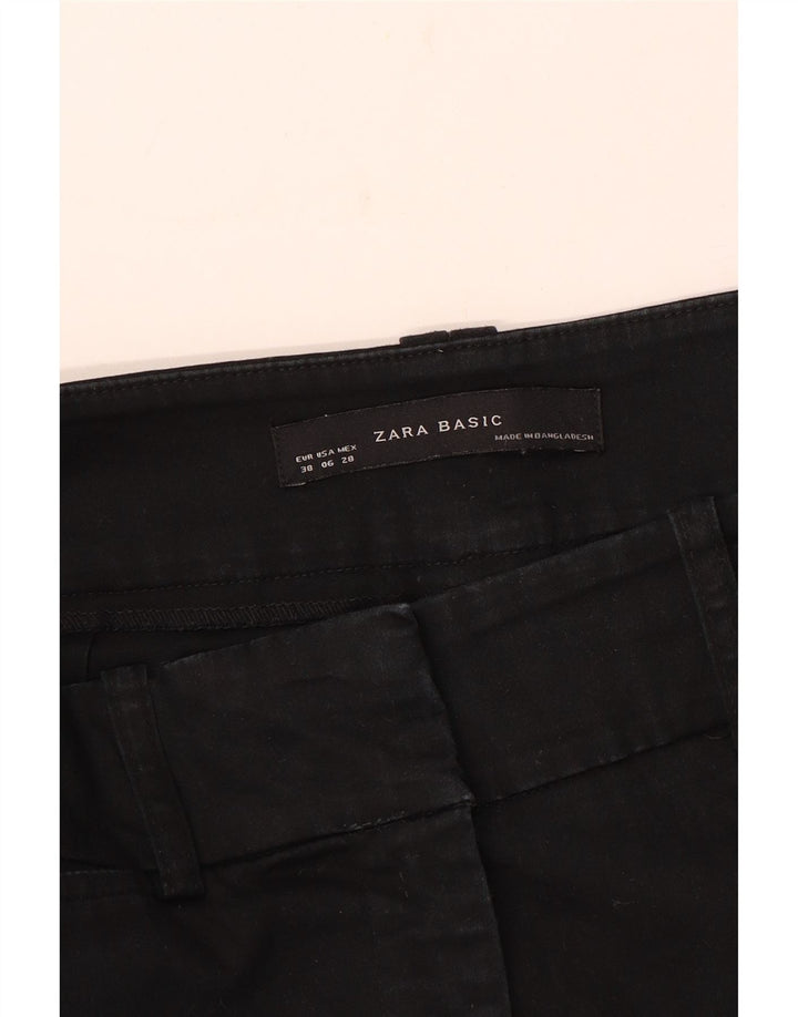 Calça feminina Zara cortada EU 38 pequena W28 L24 preta