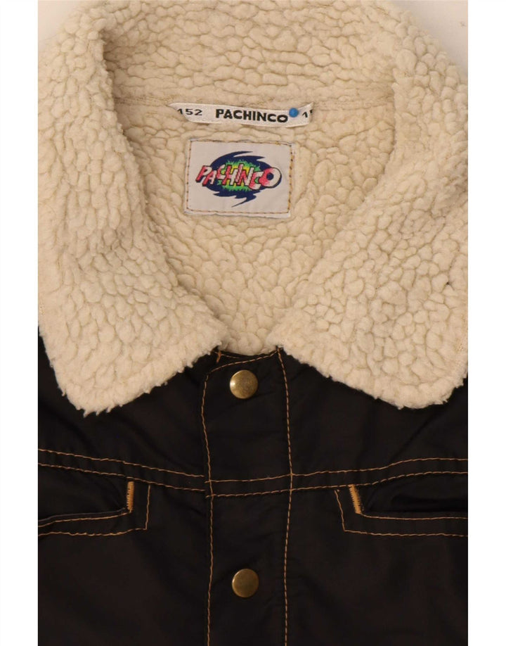 Colete C&A Boys Sherpa 11-12 Anos Preto Nylon