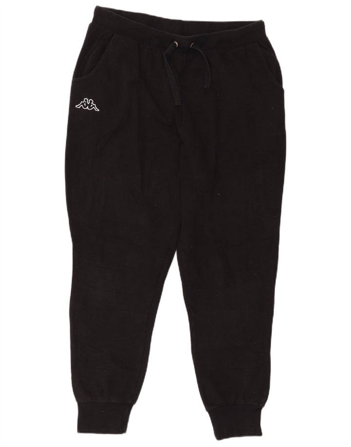 Calça de treino masculina Kappa Joggers grande algodão preto