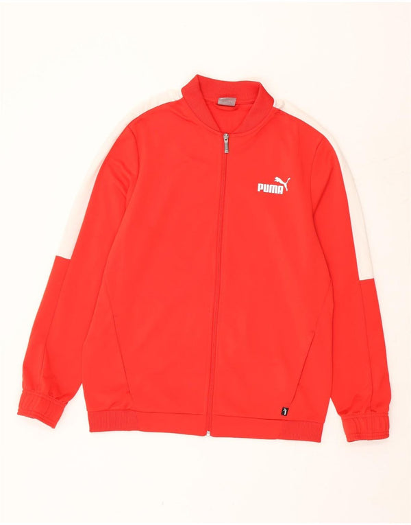 Puma Mens Tracksuit Top Jacket Médio Vermelho Colorblock Poliéster