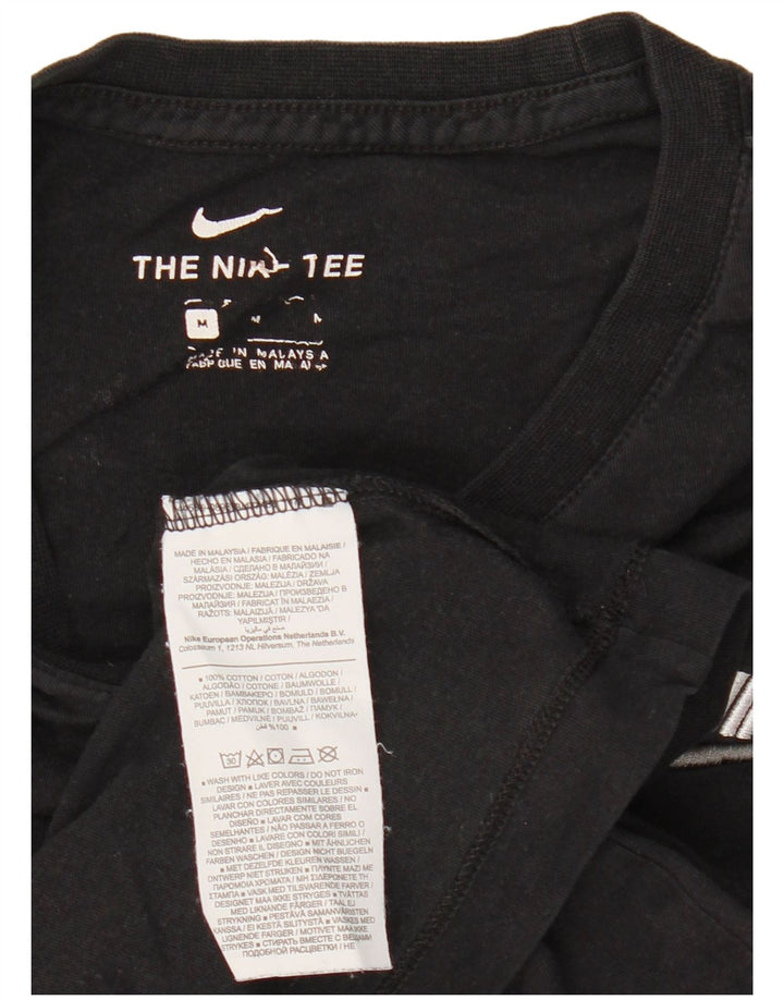 Camiseta Nike masculina gráfica Top médio algodão preto