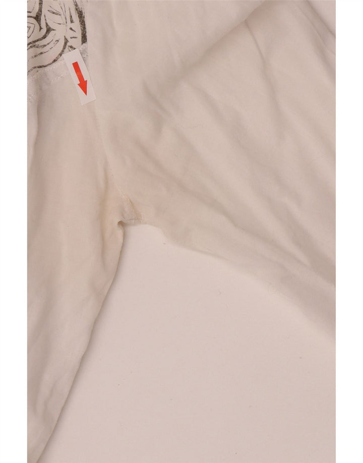 Borgofiori blusa feminina manga 3/4 IT 48 XL patchwork branco
