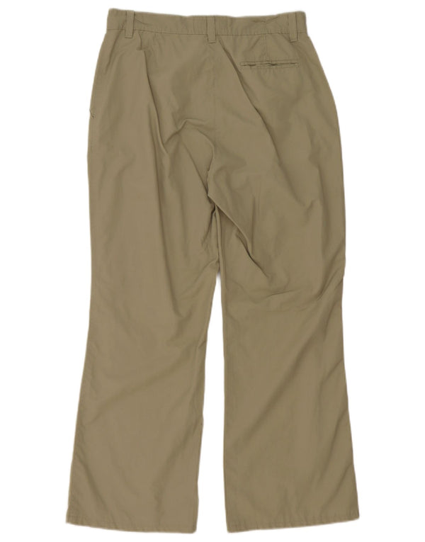 Calça Chino Feminina Pierre Cardin de Perna Larga EU 38 Médio W28 L27 Caqui