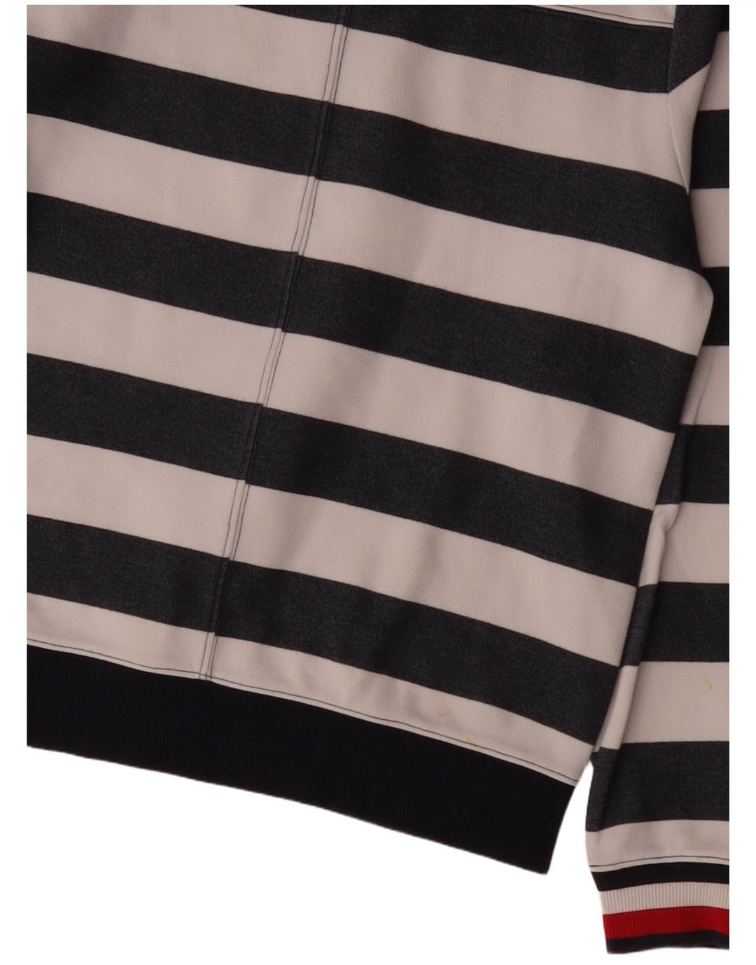 Tommy Hilfiger moletom feminino jumper UK 10 pequeno listrado azul marinho