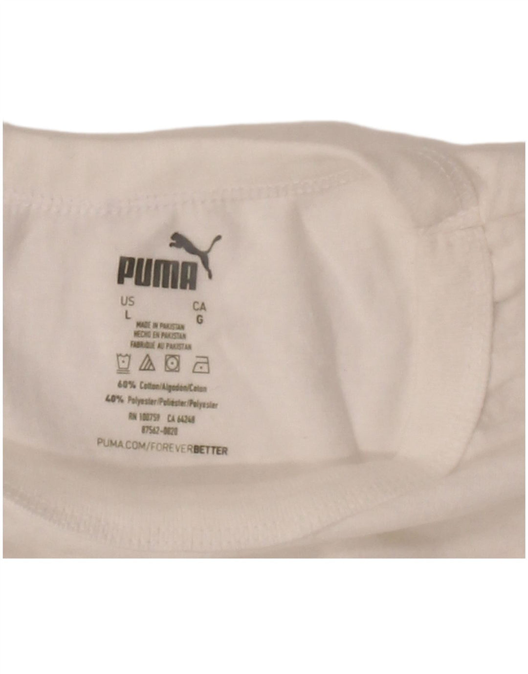 Camiseta masculina PUMA grande algodão branco