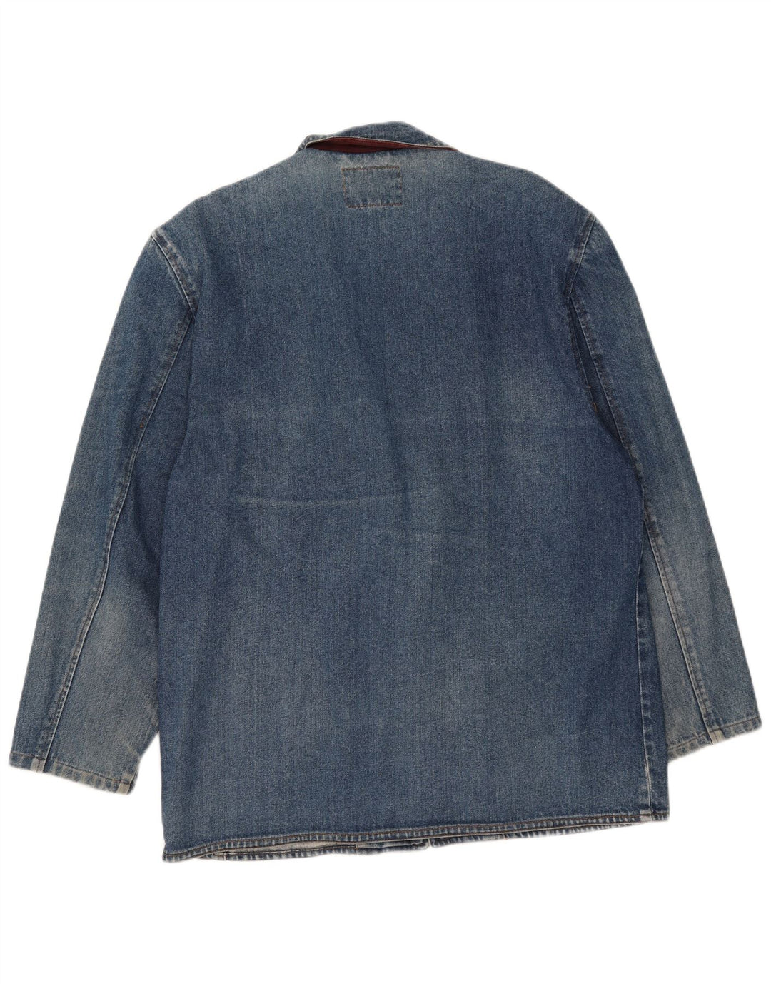 Jaqueta blazer jeans masculina vintage com 1 botão IT 48 algodão azul médio