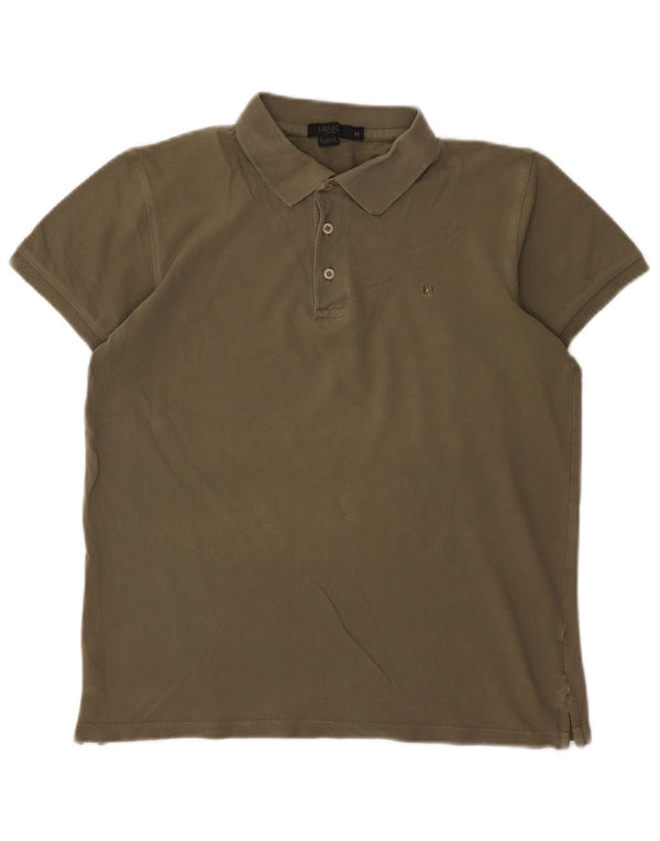 Camisa polo masculina Liu Jo algodão verde médio
