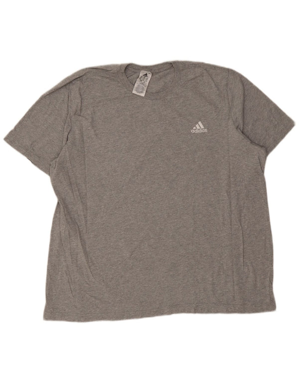 Camiseta masculina Adidas Top 2XL algodão cinza