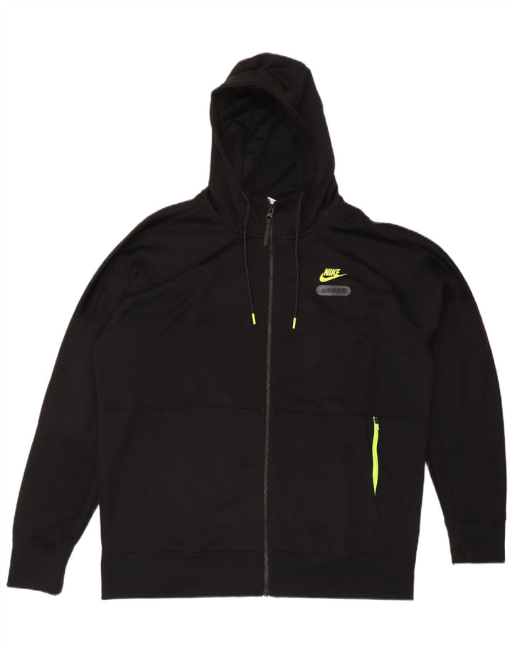 Suéter Nike masculino com capuz e zíper gráfico XL preto poliéster