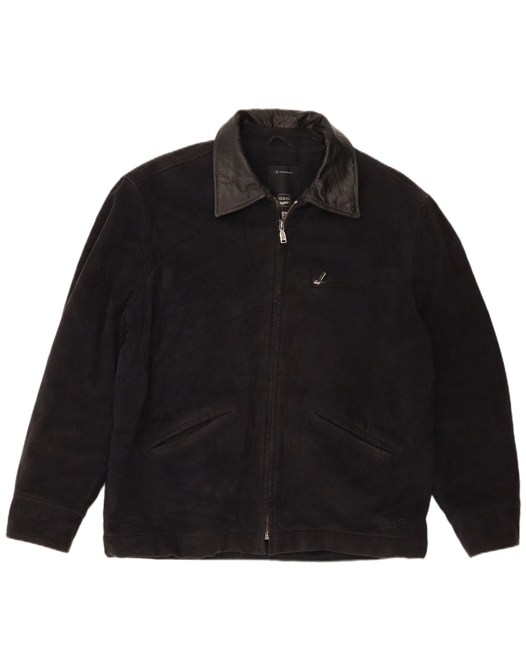 Jaqueta bomber masculina Gas UK 40 grande algodão azul marinho