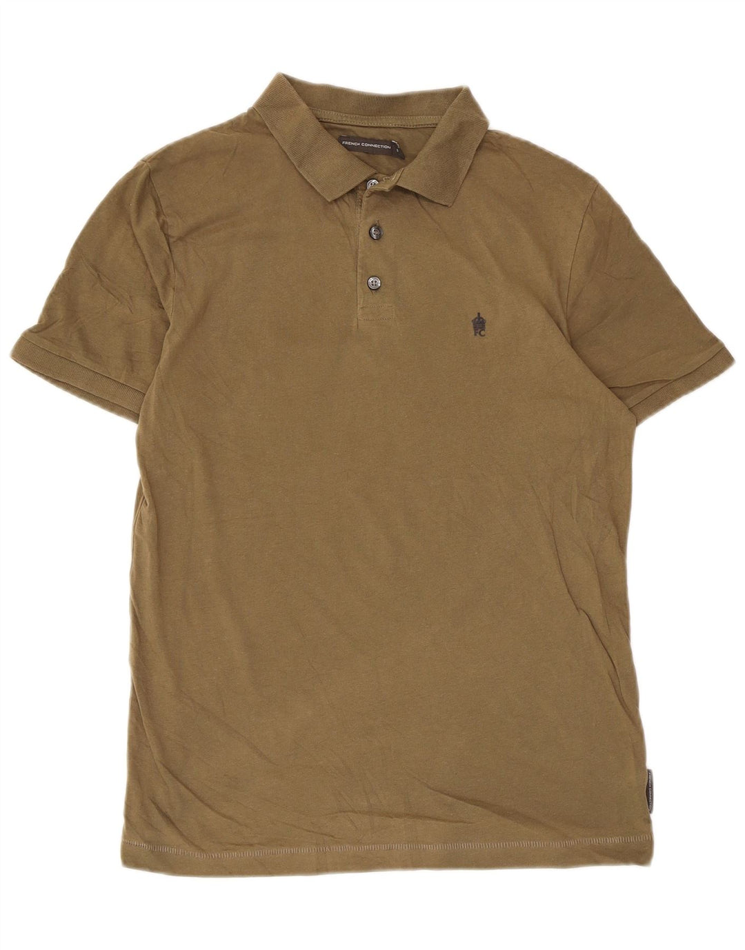 Jaqueta acolchoada masculina French Connection de algodão cáqui pequeno
