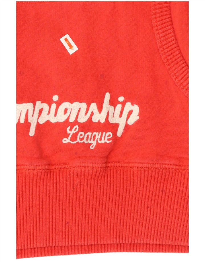 FRANKLIN MARSHALL Suéter feminino com capuz gráfico Varsity Reino Unido 18 XL algodão vermelho