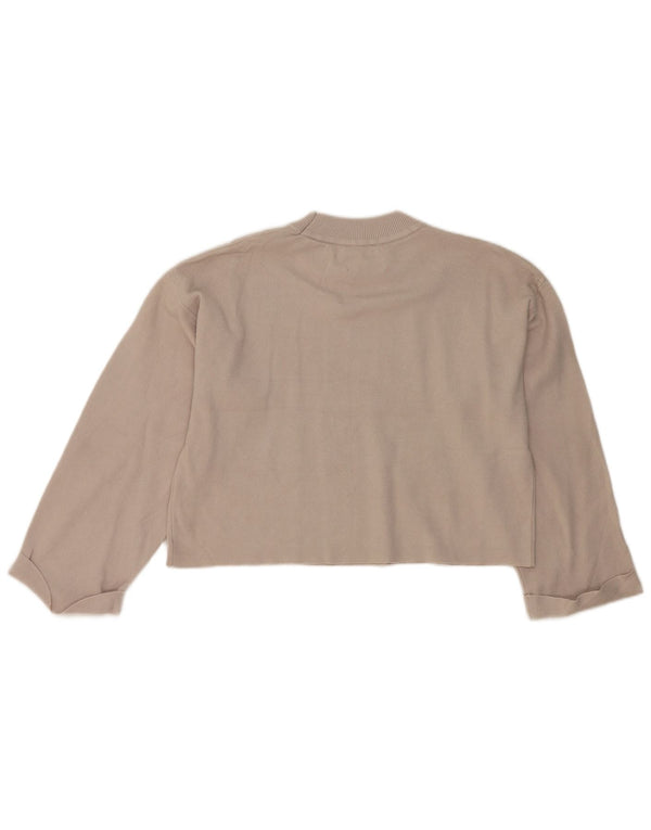 Suéter Zara Girls Crop Crew Neck 13-14 anos Bege Viscose