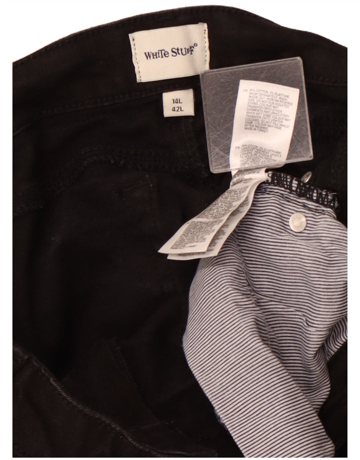 WHITE STUFF Jeans skinny feminino de cintura alta Reino Unido 14 grande W32 L29 preto