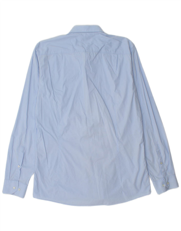 Camisa Slim Fit Masculina Hugo Boss XL Azul Algodão