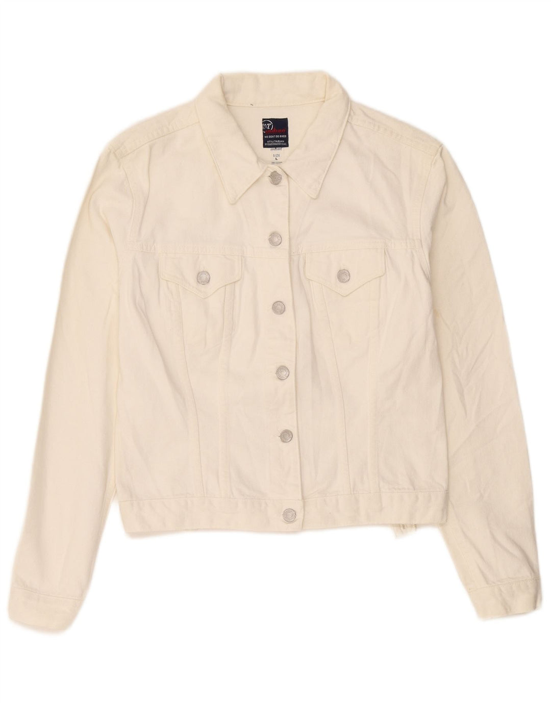 Jaqueta jeans feminina indiana para motociclo, algodão branco grande Reino Unido 14