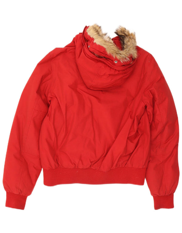 Jaqueta acolchoada com capuz Woolrich Boys 13-14 anos algodão vermelho
