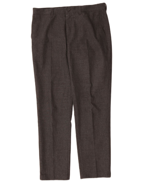 Calça masculina Marks & Spencer Slim Suit W34 L31 cinza poliéster