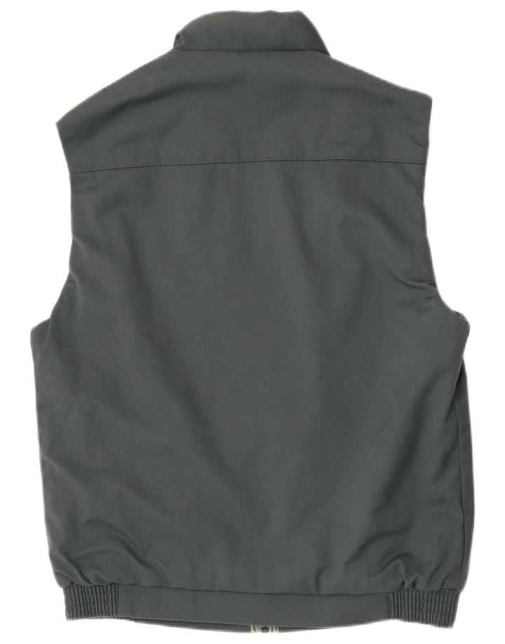 Colete masculino vintage UK 38 poliéster cinza médio