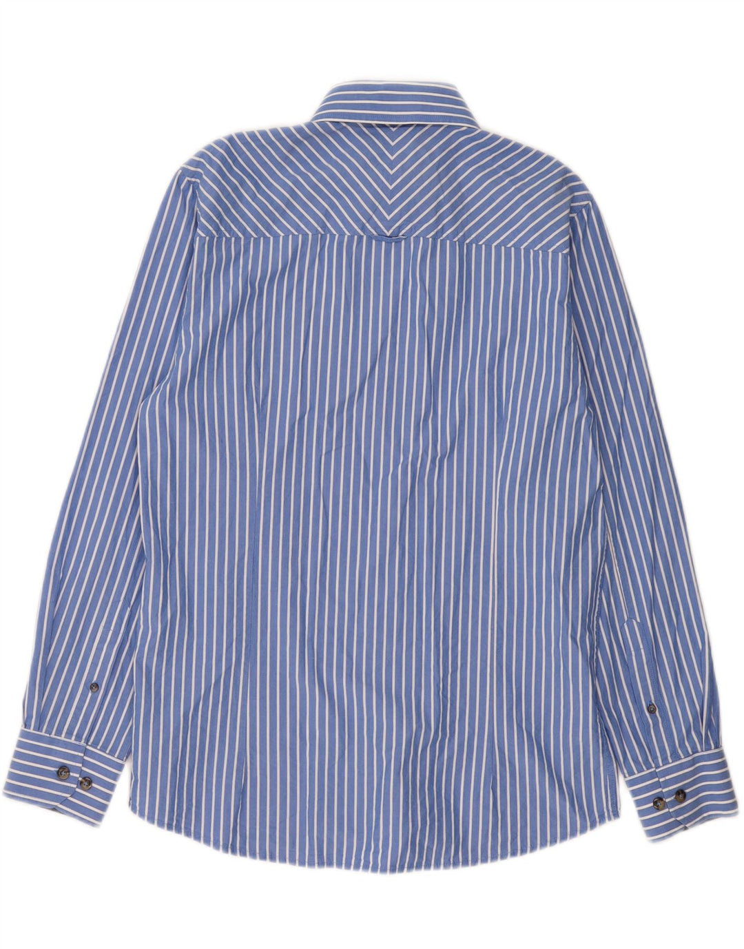 Camisa masculina VINTAGE listrada azul média