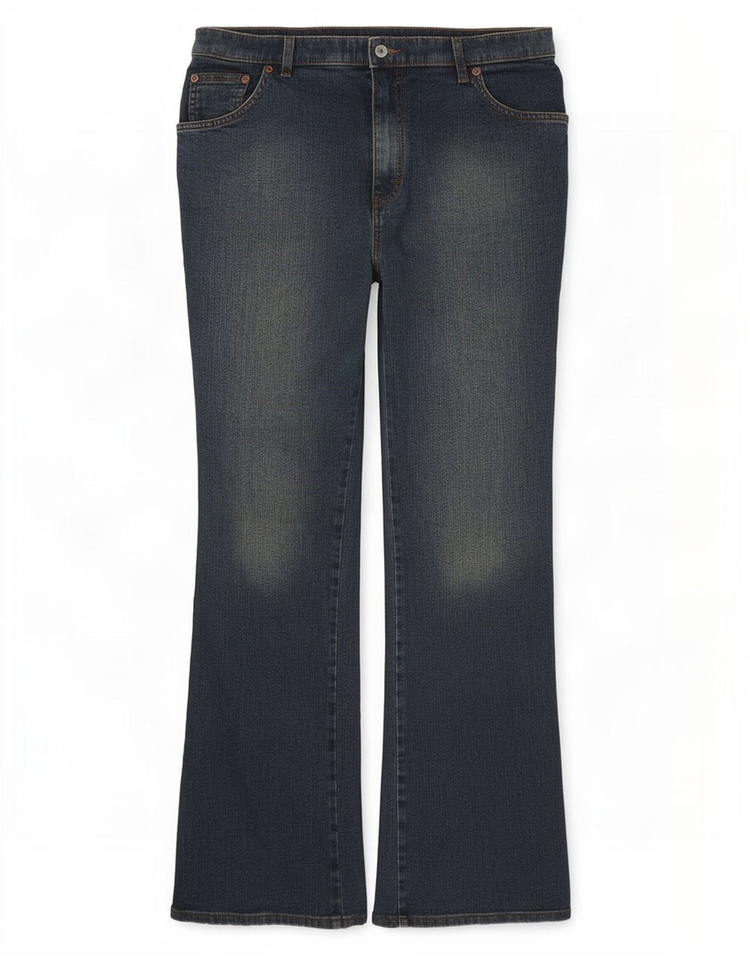 Calça jeans feminina Marks & Spencer Bootcut Reino Unido 16 grande W34 L31 azul algodão