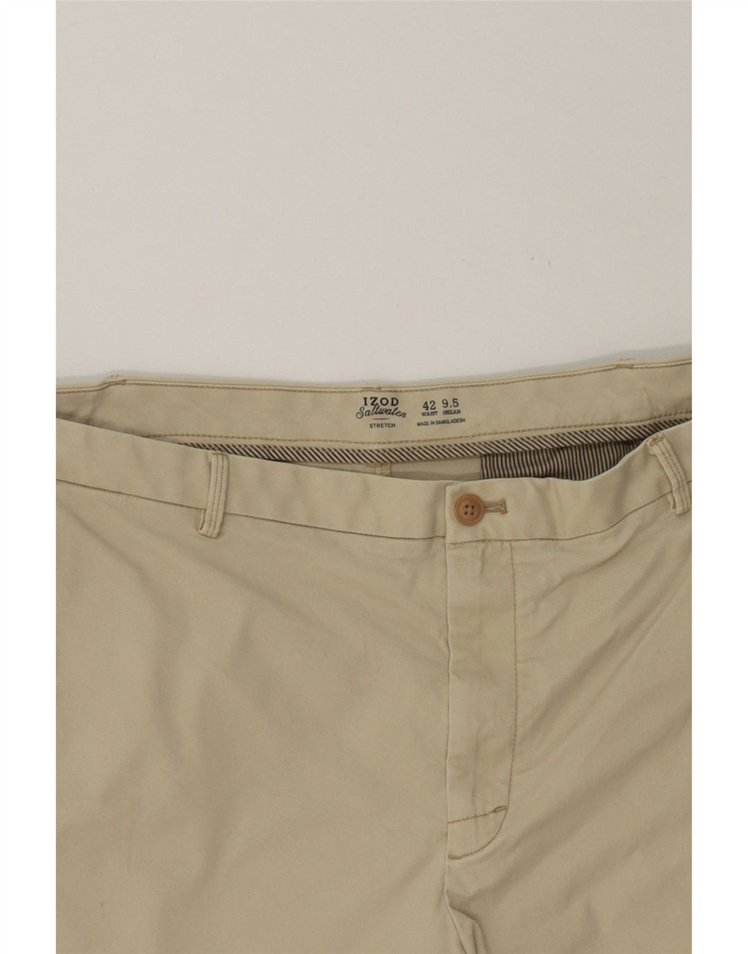 IZOD Mens Salt Water Chino Shorts W42 2XL Beige Cotton Vintage Izod and Second-Hand Izod from Messina Hembry 