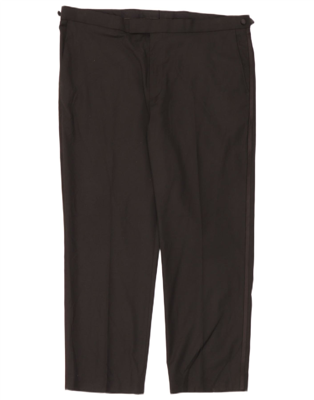 Calça masculina de ajuste regular Marks & Spencer W40 L29 poliéster preto