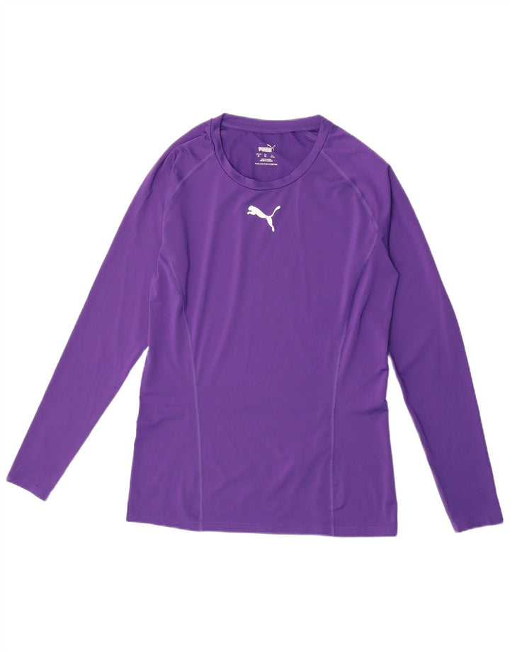 Top feminino Puma manga comprida UK 18 XL roxo poliéster