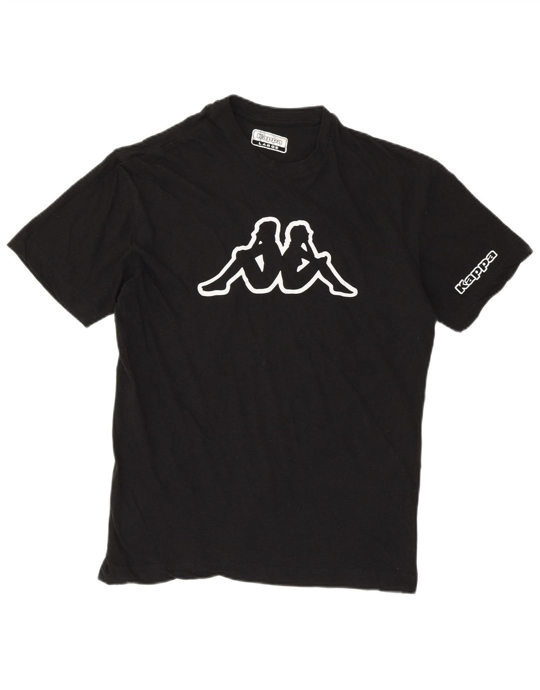 Camiseta feminina gráfica KAPPA UK 14 grande algodão preto