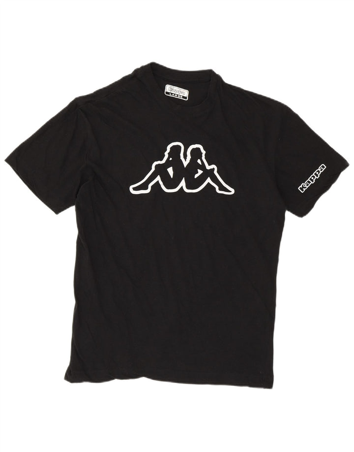 Camiseta feminina gráfica KAPPA UK 14 grande algodão preto