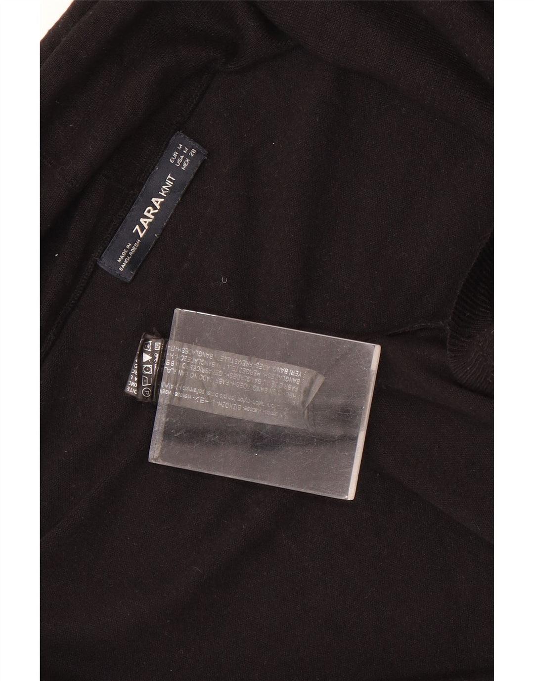 Suéter cardigã aberto feminino Zara Reino Unido 12 viscose preta média