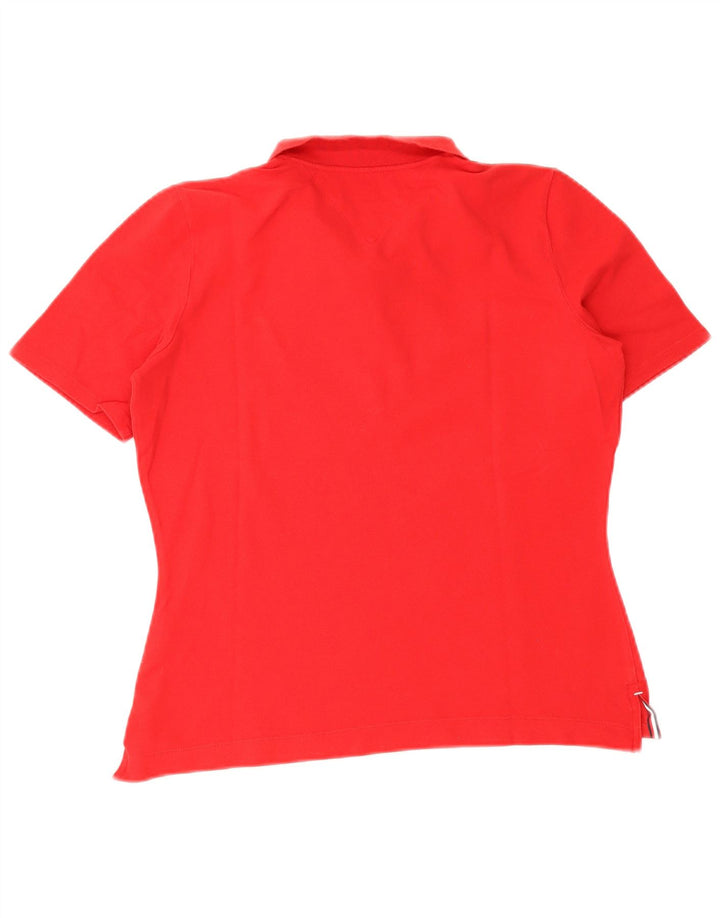 Camisa polo feminina Tommy Hilfiger Regular Fit Reino Unido 12 Médio Vermelho