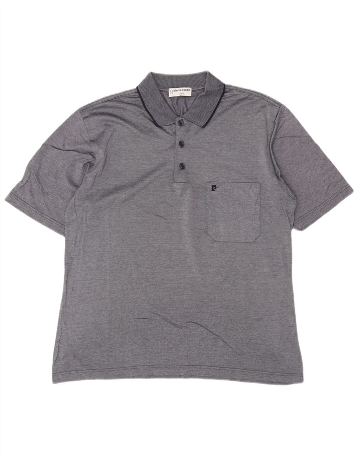 Camisa polo masculina Pierre Cardin IT 52 grande azul marinho