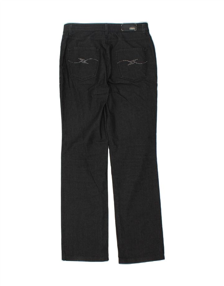 TRUSSARDI Womens Straight Casual Trousers W30 L31 Grey Cotton Vintage Trussardi and Second-Hand Trussardi from Messina Hembry 