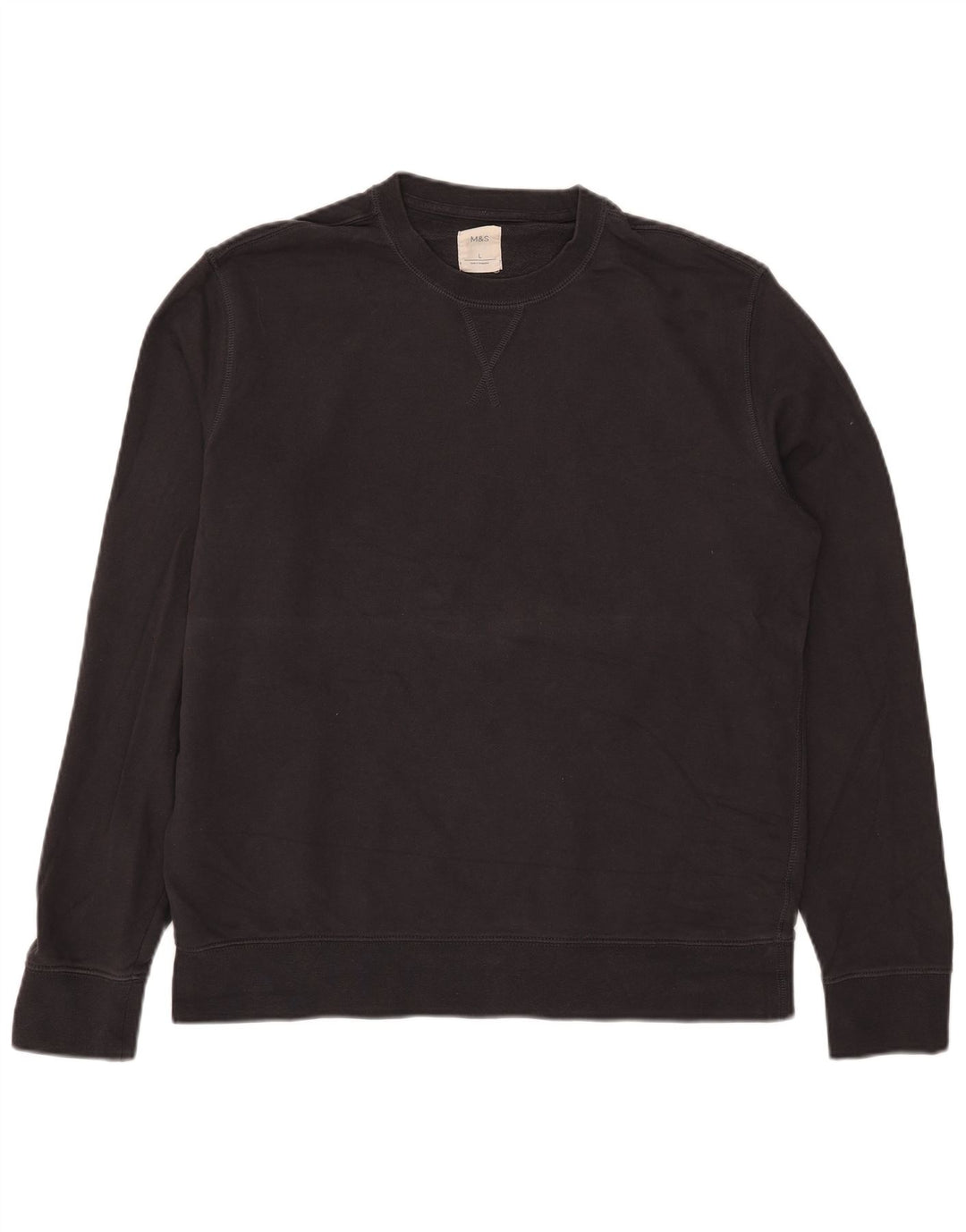 Suéter masculino Marks & Spencer grande algodão preto