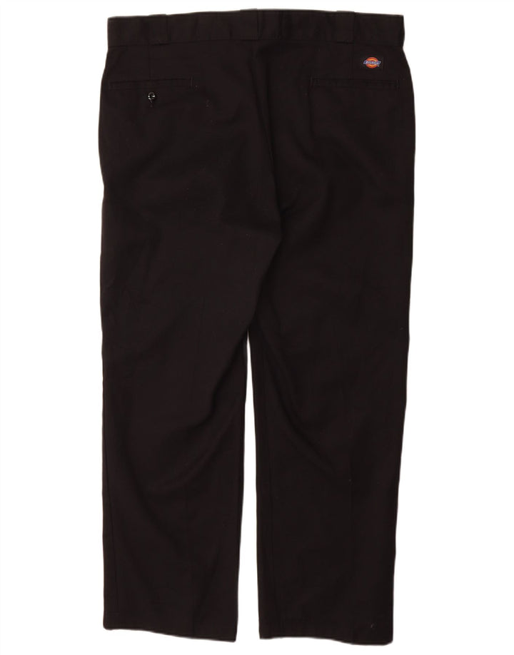 Calças Chino retas masculinas Dickies W36 L28 poliéster preto