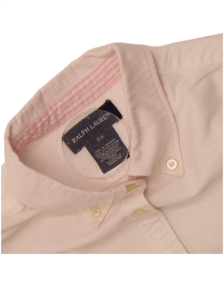 Camisa masculina RALPH LAUREN 5-6 anos algodão branco