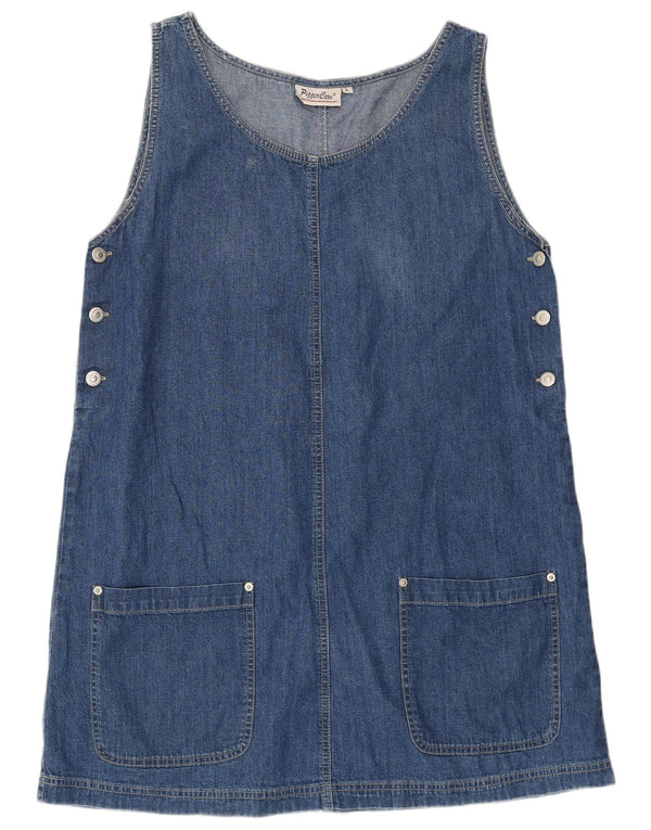 Vestido jeans feminino sem mangas Peppercorn Reino Unido 14 grande azul
