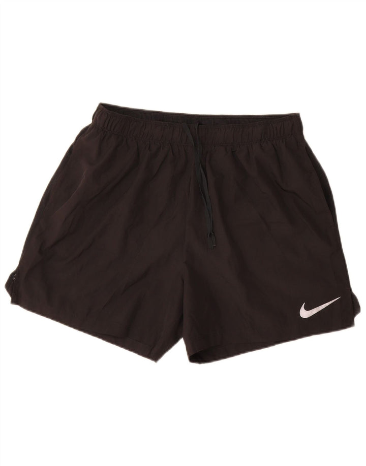 Shorts esportivos masculinos Nike Dri Fit grandes pretos