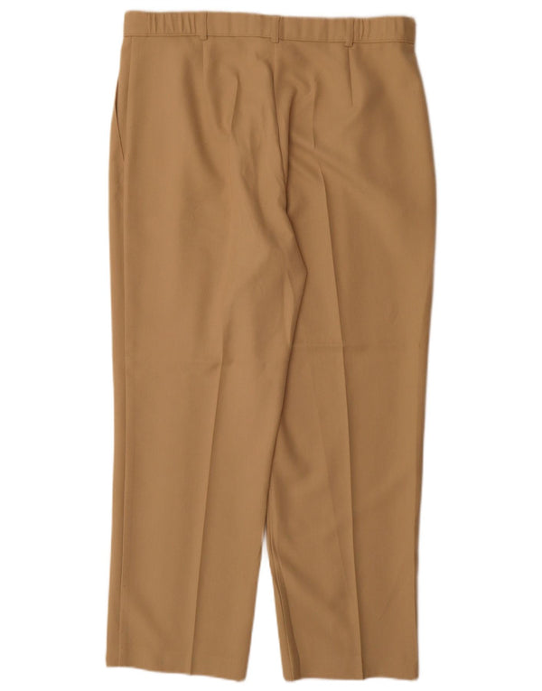 Calça chino reta feminina Marks & Spencer Reino Unido 16 grande W34 L28 bege