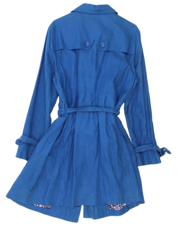 Trench Coat feminino Monsoon UK 20 2XL linho azul