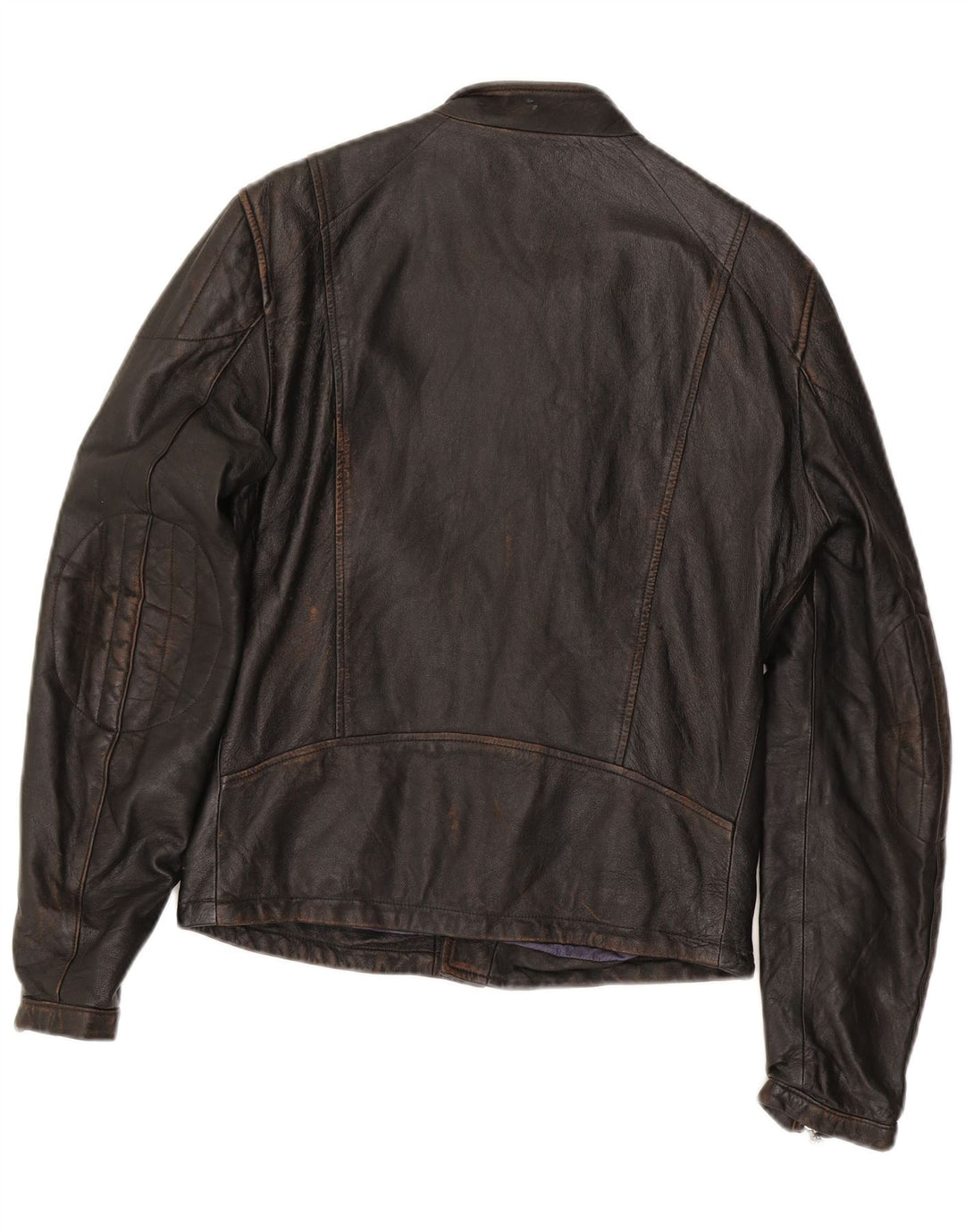 Jaqueta masculina Stewart de couro Racer Reino Unido 38 couro marrom médio